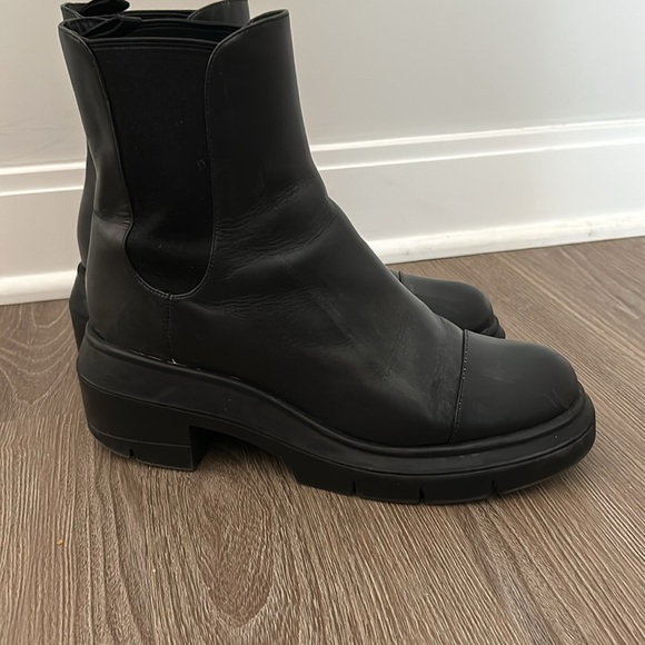 Stuart Weitzman Norah platform block heel leather Chelsea boot - Picture 3 of 11